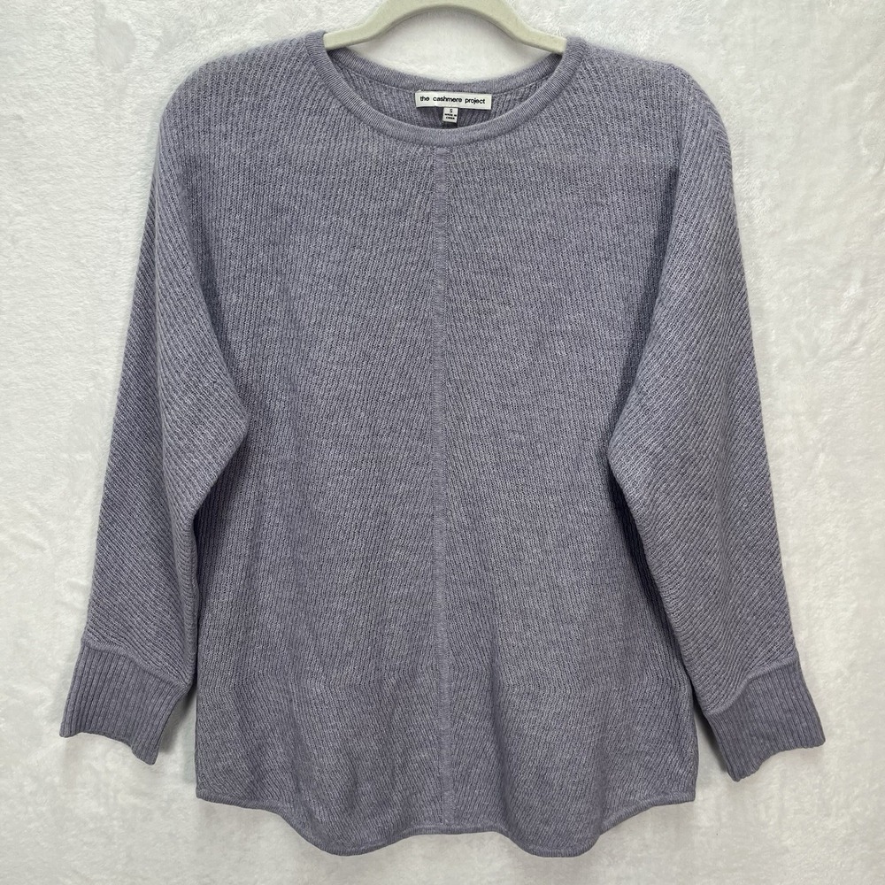 The Cashmere Project Pullover Sweater Womens Small Purple Cozy Fall Ribbed